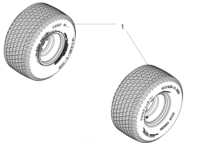 Wheels-Rear Diagram and Parts List for RZT-SX54KW (17AICBYA010)(2020) Cub Cadet Lawn Tractor